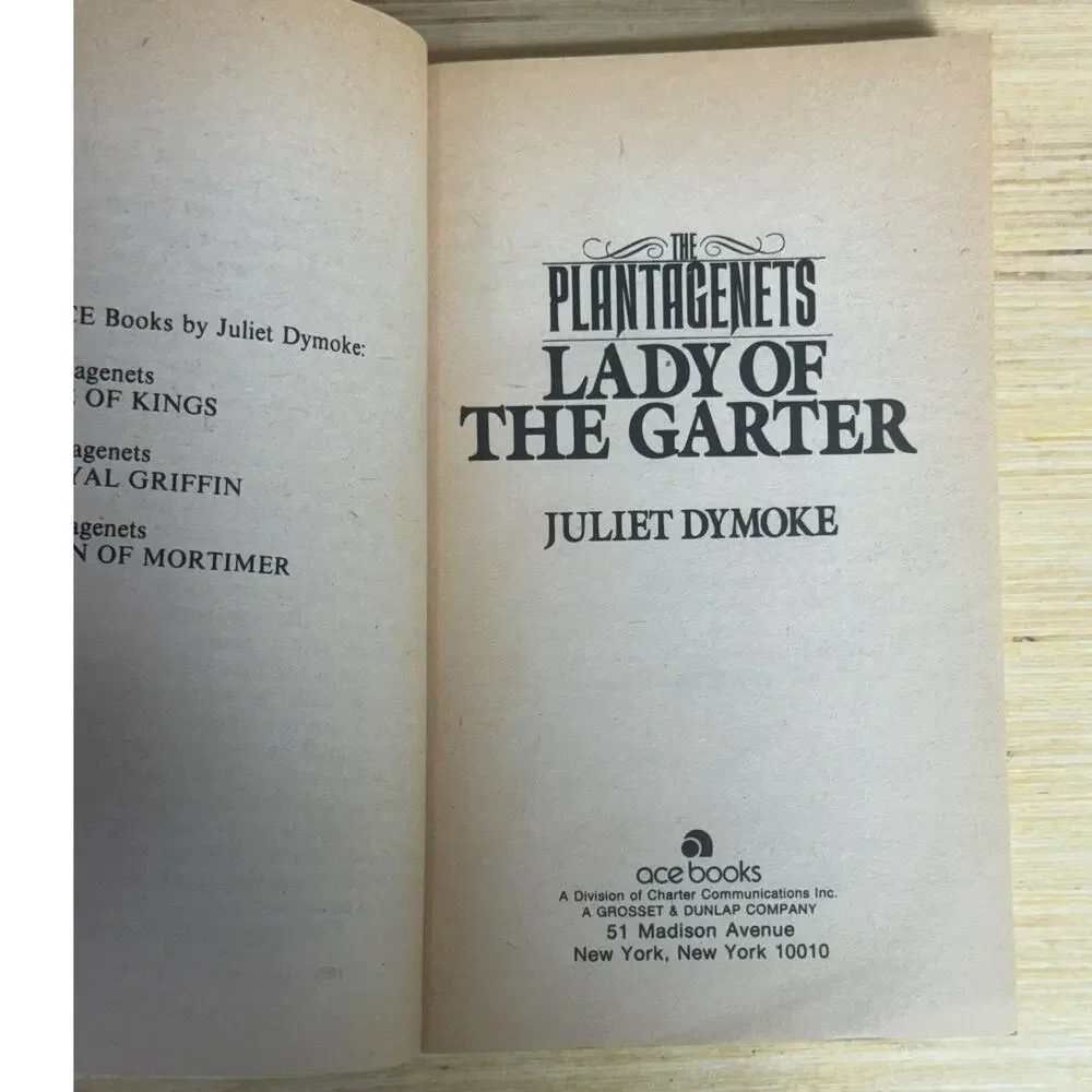 Lady of the Garter by Juliet Dymoke 1979 The Plantagenets Series PB 1st Ed